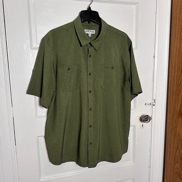 Orvis Men’s Short Sleeve Tech Shirt Collared UPF 30+ Quick Dry Outdoors Hiking - Picture 9 of 15